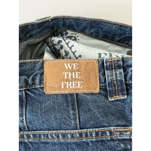 Free People CRVY Siren Low Rise Straight Leg Jeans Size 27‎ Medium Wash - Picture 7 of 10